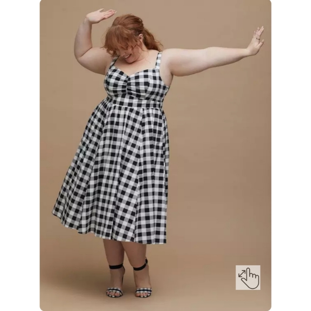 torrid | Midi Poplin Fit & Flare Dress